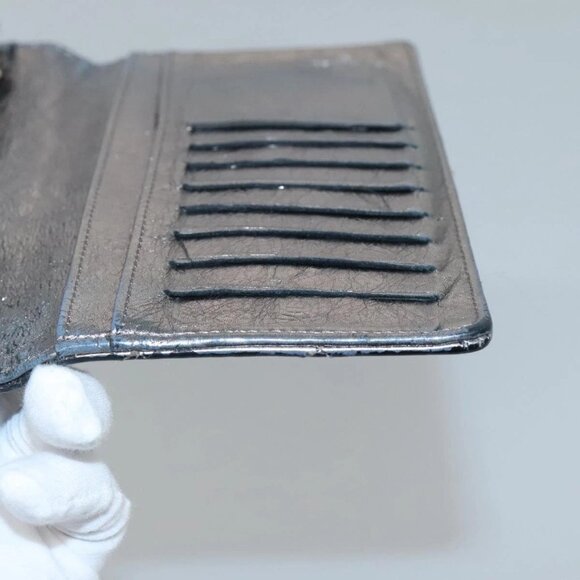 CHANEL 2.55 Matelasse Long Wallet Leather Silver CC - Picture 10 of 16